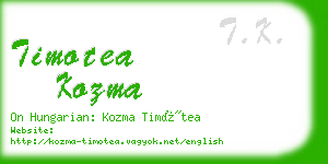 timotea kozma business card
